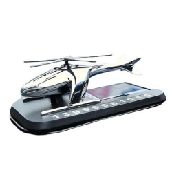Odorizant auto cu incarcare solara si suport numar de telefon tip ELICOPTER