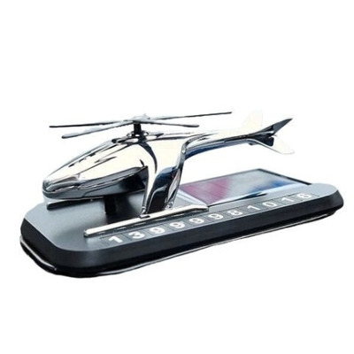 Odorizant auto cu incarcare solara si suport numar de telefon tip ELICOPTER