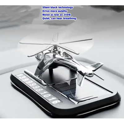 Odorizant auto cu incarcare solara si suport numar de telefon tip ELICOPTER
