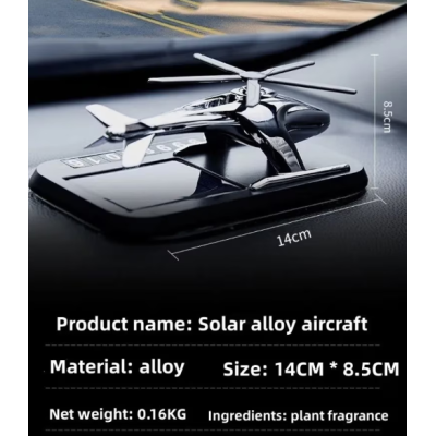 Odorizant auto cu incarcare solara si suport numar de telefon tip ELICOPTER