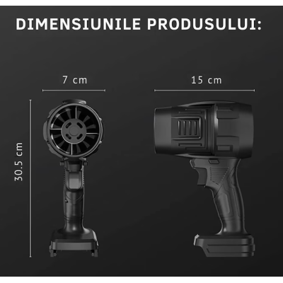 Suflanta portabila cu 2 acumulatori de 48V culoare negru