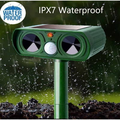 Aparat Repelent ultrasonic solar pentru rozatoare verde cu detector de miscare