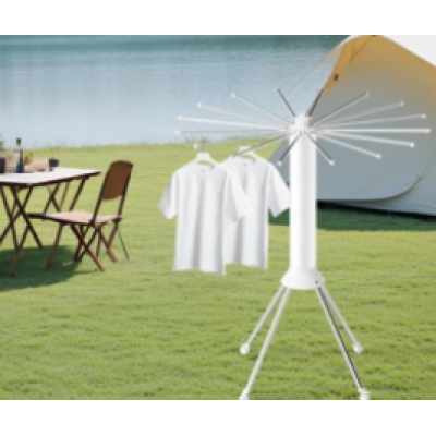 Uscator rufe cilindric portabil si pliabil 16 tije extensibil vertical ALB