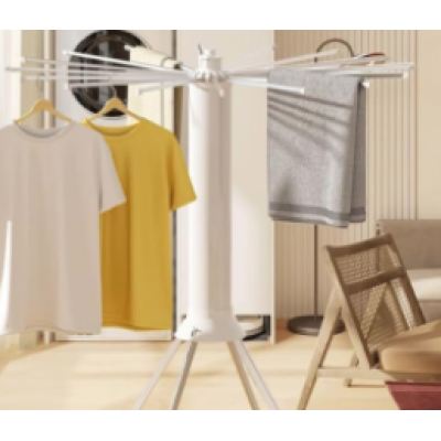 Uscator rufe cilindric portabil si pliabil 16 tije extensibil vertical ALB