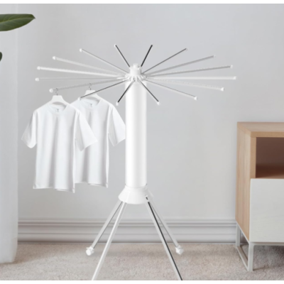 Uscator rufe cilindric portabil si pliabil 16 tije extensibil vertical ALB