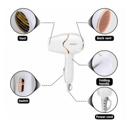 Uscator de par portabil putere 1800W model KM 6839