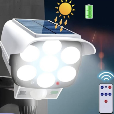 Lampa solara tip camera falsa QTY032 cu 77LED