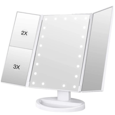 Oglinda tripla cu marire 22 LED albe QLM11 ANDOWL