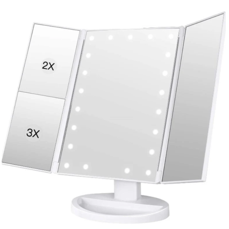 Oglinda tripla cu marire 22 LED albe QLM11 ANDOWL