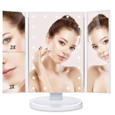 Oglinda tripla cu marire 22 LED albe QLM11 ANDOWL