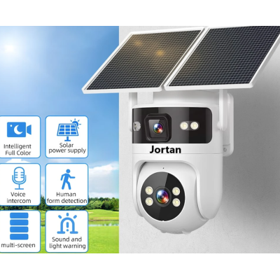 Camera de supraveghere Jortan 4G Cu Panou Solar JT 9682 cu 2 lentile