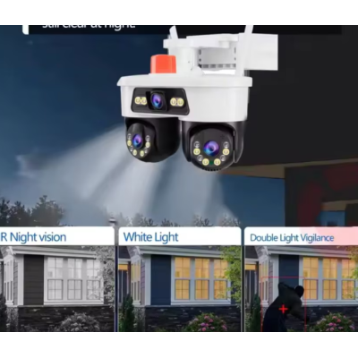 Camera Supraveghere WiFi Jortan8 de 9MP 3 Lentile Dual Head PTZ 355 Night Vision Color