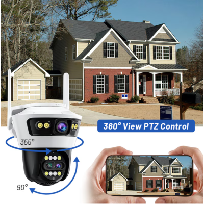 Camera de supraveghere WIFI Jortan 4 de 6MP Viziune Nocturna Color Rotire 360