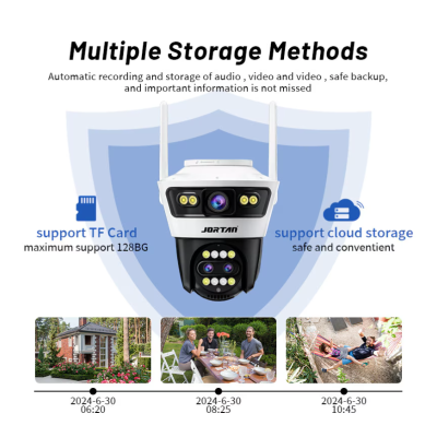 Camera de supraveghere WIFI Jortan 4 de 6MP Viziune Nocturna Color Rotire 360
