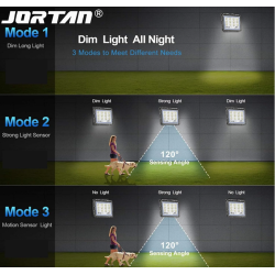 Proiector solar JORTAN 1000W de 40000MA cu 15 casete Carcasa din aluminiu