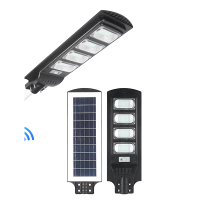 Lampa solara stradala LED de 200W IP65 6000k cu senzor si telecomanda 4 CASETE