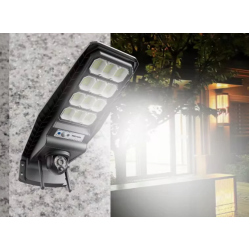 Lampa solara stradala 400W cu Camera de Supraveghere 4G Jortan 3MP Ultra HD Vedere Color Noaptea Control din Telefon