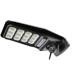 Lampa solara stradala 400W cu Camera de Supraveghere 4G Jortan 3MP Ultra HD Vedere Color Noaptea Control din Telefon