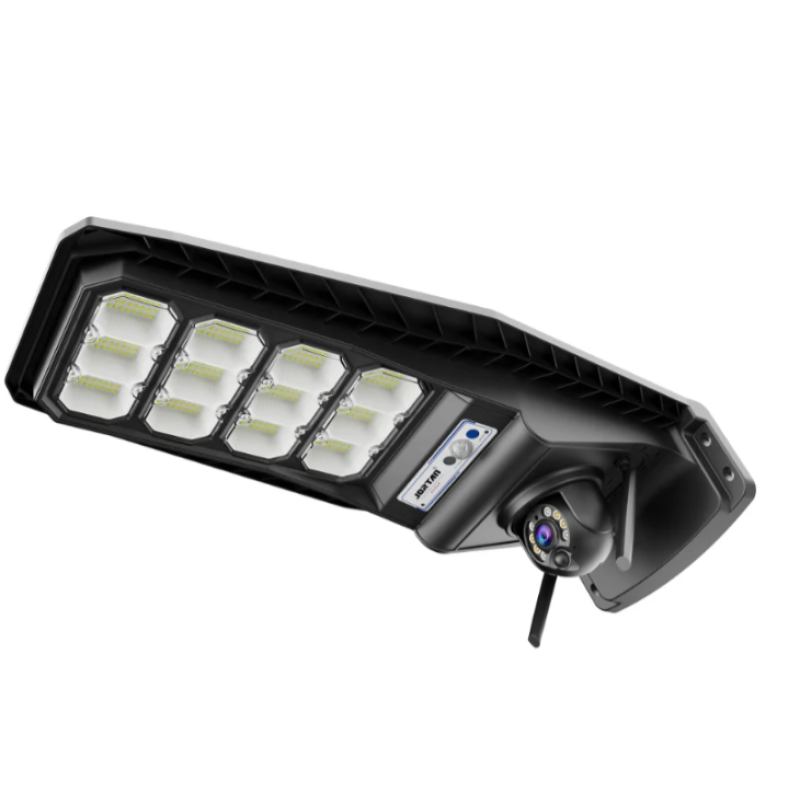 Lampa solara stradala JORTAN 400W cu Camera de Supraveghere 4G Jortan 3MP Ultra HD Vedere Color Noaptea Control din Telefon