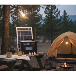 Ki solar cu 3 becuri putere 25W Jortan JT QT T06 cu radio