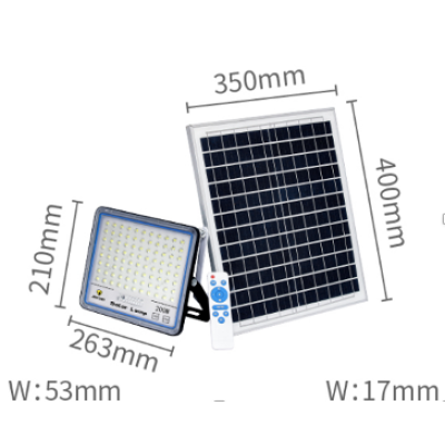 Proiector cu panou solar putere 400W de 24000MA carcasa aluminiu