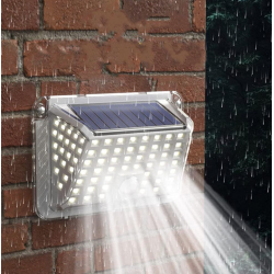 Lampa solara de perete 90 LED SMD senzor de miscare IP65 1200mAh lumina alb rece