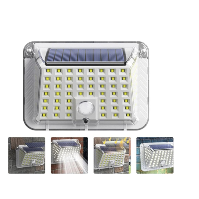 Lampa solara de perete 90 LED SMD senzor de miscare IP65 1200mAh lumina alb rece