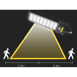 Lampa Solara Stradala LED 800W Senzor de lumina si miscare telecomanda baterie 12000MA
