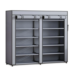 Dulap textil dublu pentru haine si incaltaminte 118×30×120