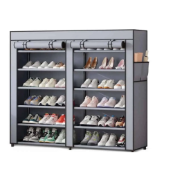 Dulap textil dublu pentru haine si incaltaminte 118×30×120