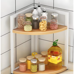 Raft de colt pentru bucatarie cu 2 niveluri metal design modern 42×30×58