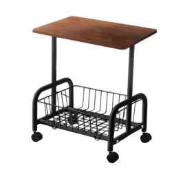 Masuta cu raft metalic blat MDF aspect lemn 40 × 30 × 50 cm