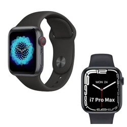 Ceas Smartwatch i7 Pro Max NEGRU tehnologie de ultima generatie ecran 1.75 inch functii multiple