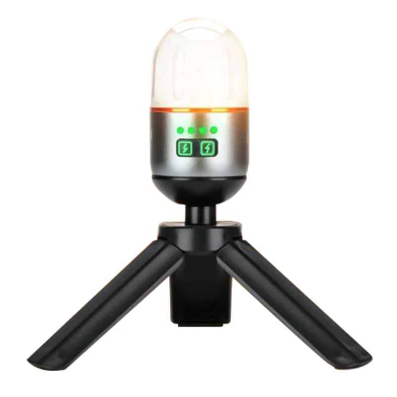 Mini lanterna LED YM B81 portabila cu trepied si incarcare USB lumina reglabila