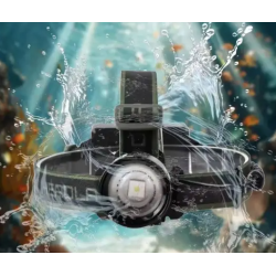  Lanterna frontala LED reincarcabila COBA CB 8117 3 cu trei acumulatori LED COB lateral si power bank