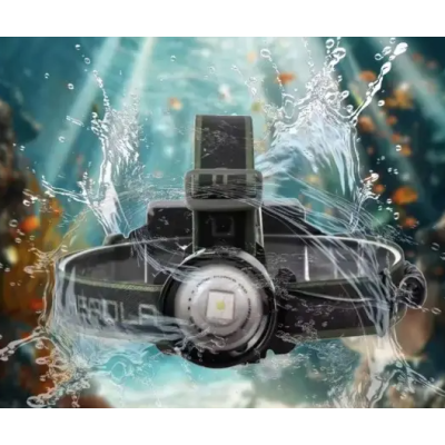  Lanterna frontala LED reincarcabila COBA CB 8117 3 cu trei acumulatori LED COB lateral si power bank