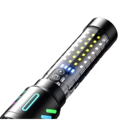 Lanterna Profesionala LED CB 519B cu incarcare type C de 20cm pentru drumetii 500m