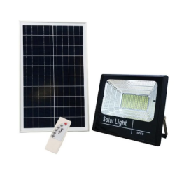 Proiector LED Jortan cu panou solar si telecomanda 600W NEGRU