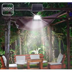 Proiector LED Jortan cu panou solar si telecomanda 1200W NEGRU