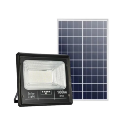 Proiector Solar Jortan 100W IP66 cu Indicator batarie si telecomanda 6500k