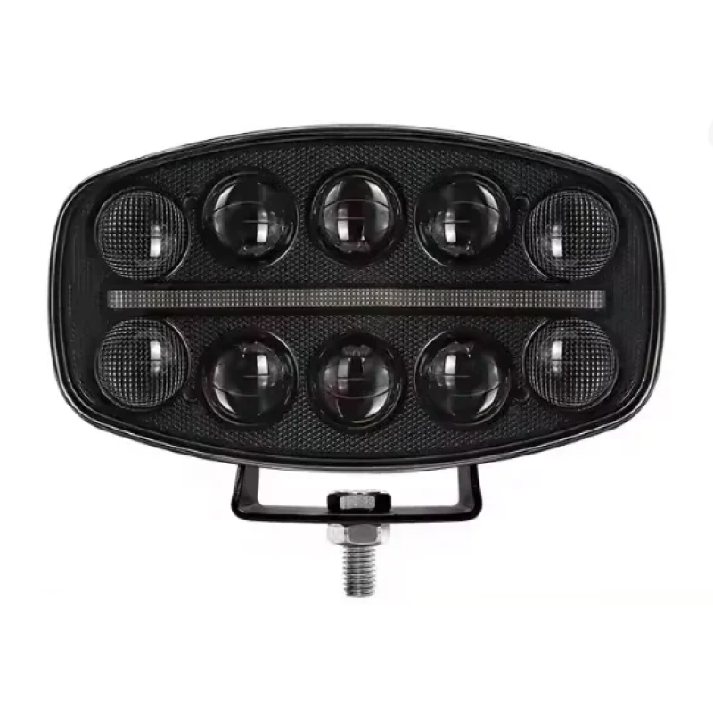 Proiector auto LED 9 inch 120W de 18000LM cu lupa lumina alba + pozitie galbena 12/24V