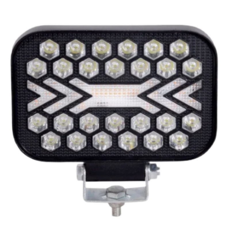 Proiector LED Off Road Alb + Galben mod secvential si flash 12V/24V de 5 Inch Putere 163w