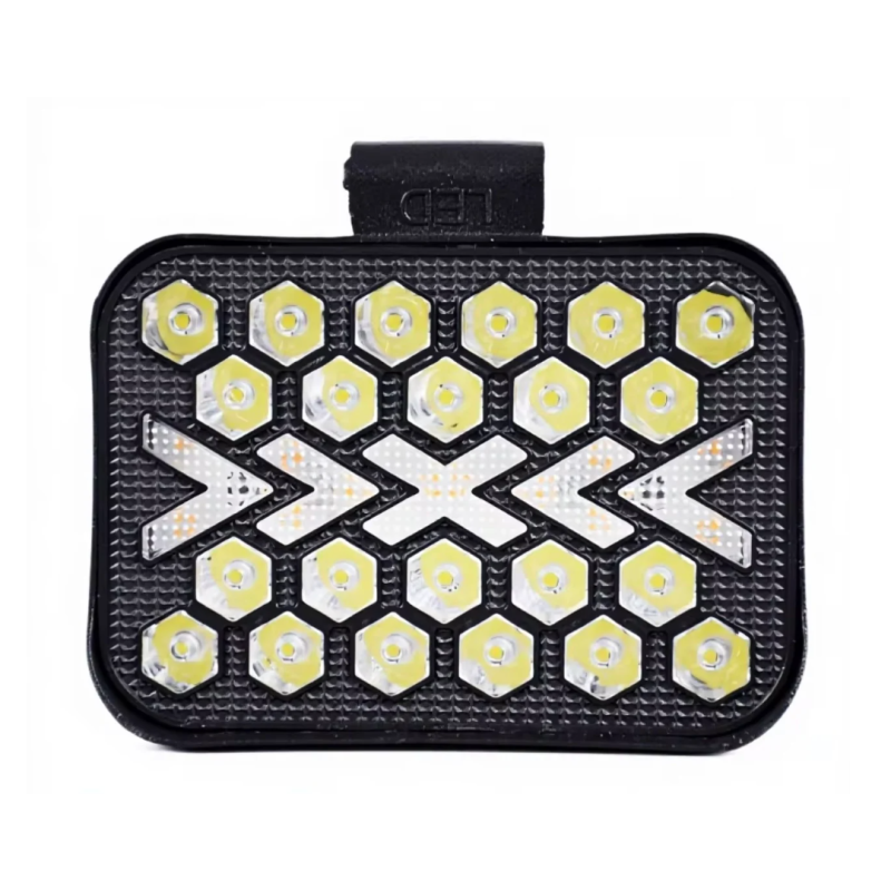 Proiector LED Off Road Alb + Galben mod secvential si flash 12V/24V de 4 Inch Putere 99W