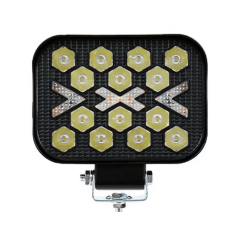 Proiector LED Off Road Alb + Galben mod secvential si flash 12V/24V de 3 Inch Putere 63w