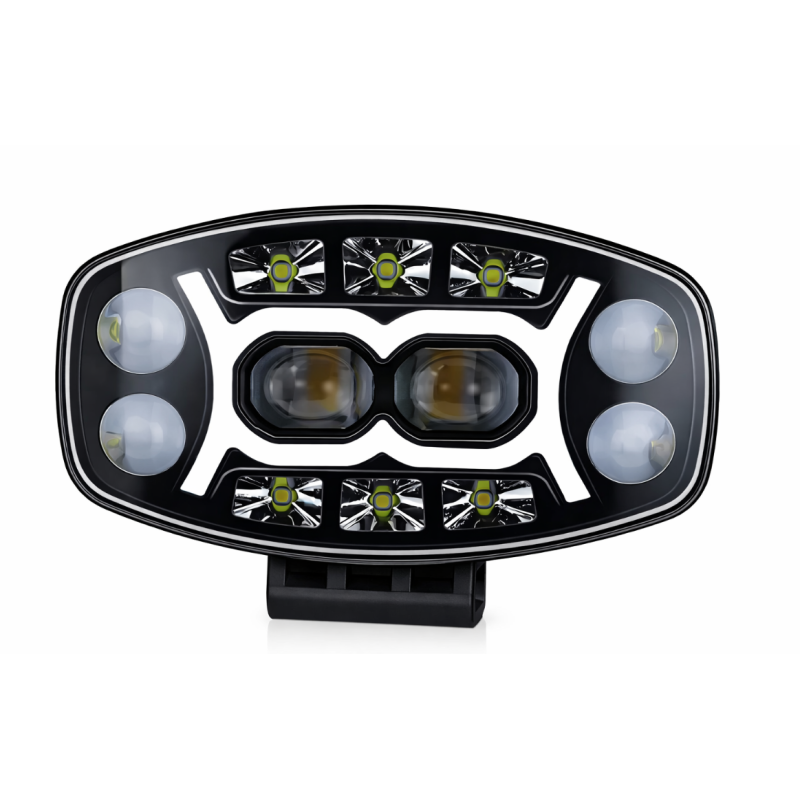 Proiector led auto Spider de 9 inch 12V/24V Off Road camion utilaje lupa alb + galben