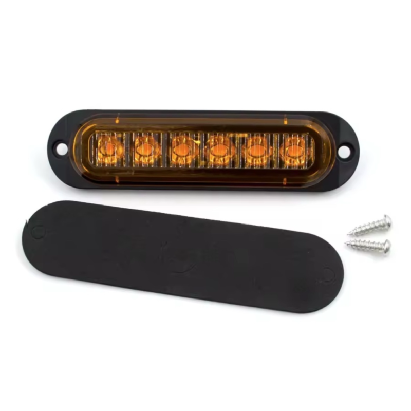 Set 2 Lampi laterale 6 LED Semnalizare Galbena 12 24V pozitie si stroboscop pentru camion remorca