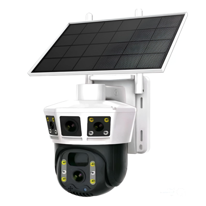 Camera de supraveghere solara WiFi 8MP 4K cu Panou Solar 14 LED PTZ Rotire Automata Vedere Nocturna Detectie Miscare