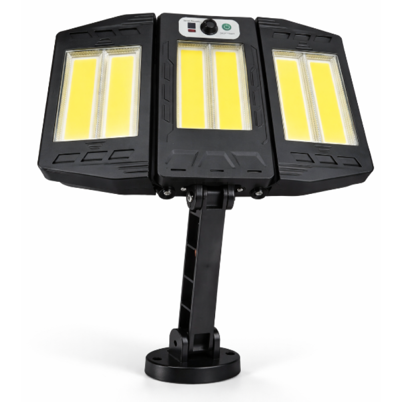 Lampa solara tripla COB cu senzor de miscare si telecomanda