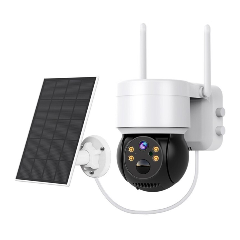 Camera de supraveghere cu panou solar 1080P 2MP viziune nocturna zoom 5X detectare miscare PIR