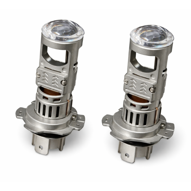 Set 2 becuri auto H4 putere 200W cu lupa de 23000LM Alb Rece 6500K